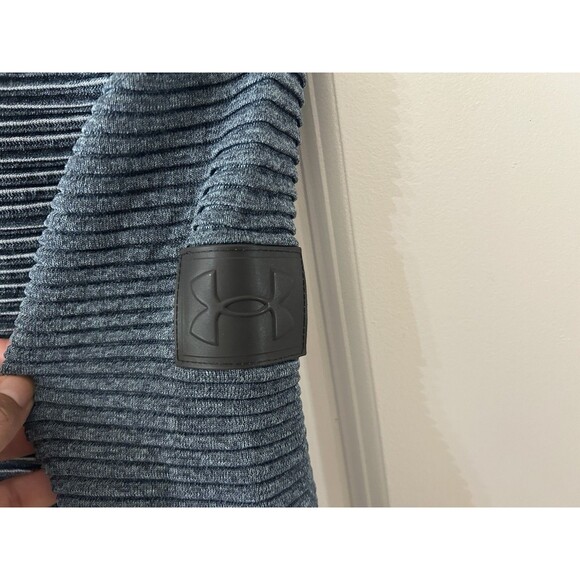 Under Armour Women's L Blue IntelliKnit Phantom Sweater 2.0 Crew Fitted NWOT - Picture 6 of 9